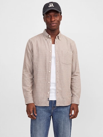 JACK & JONES Regular Fit Hemd 'JPRBLUSTANLEY' in Grau: Vorderseite
