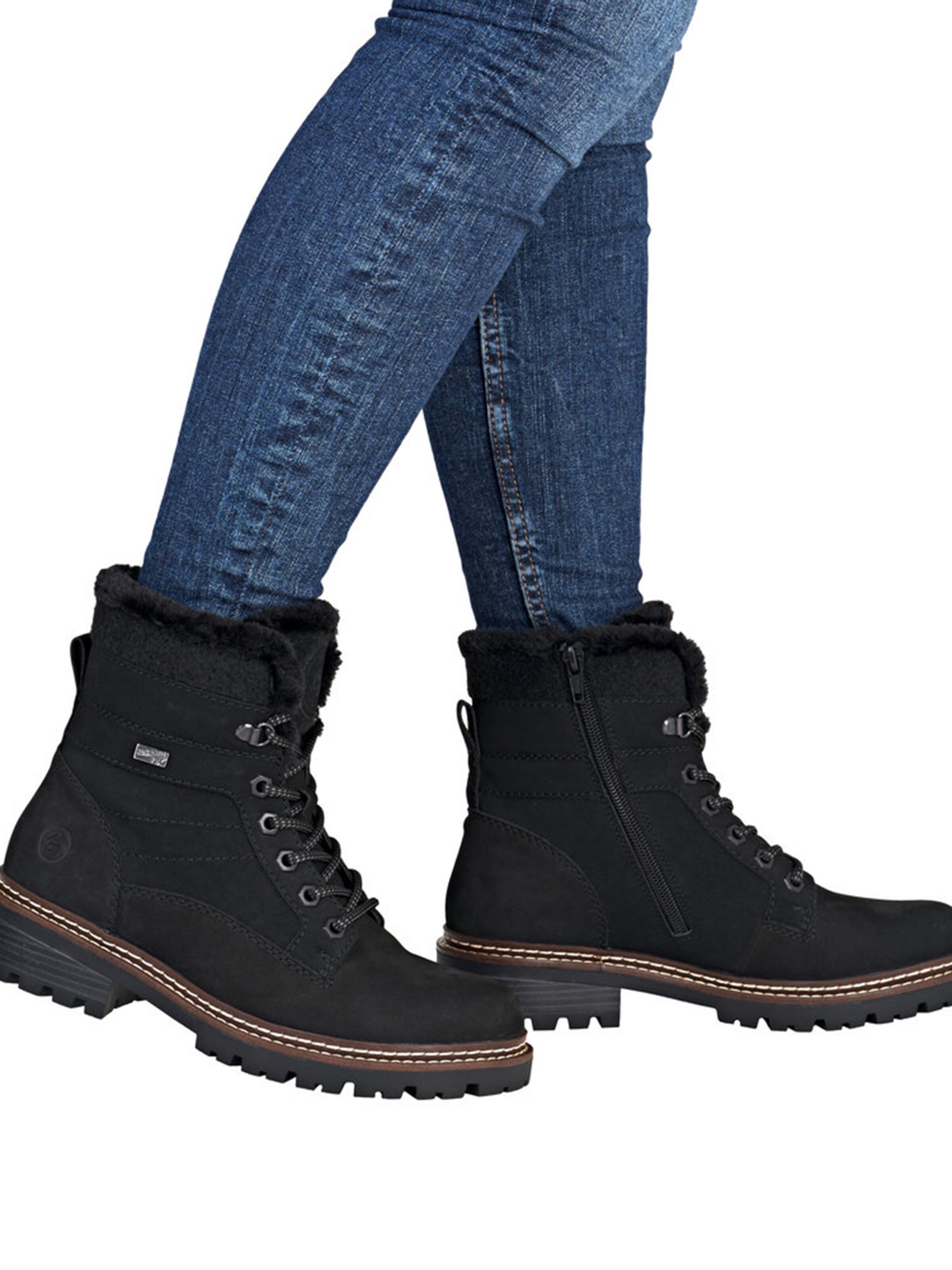 REMONTE Lace-up boot in Black