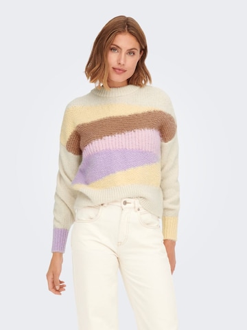 ONLY Sweater 'Anna' in Beige: front