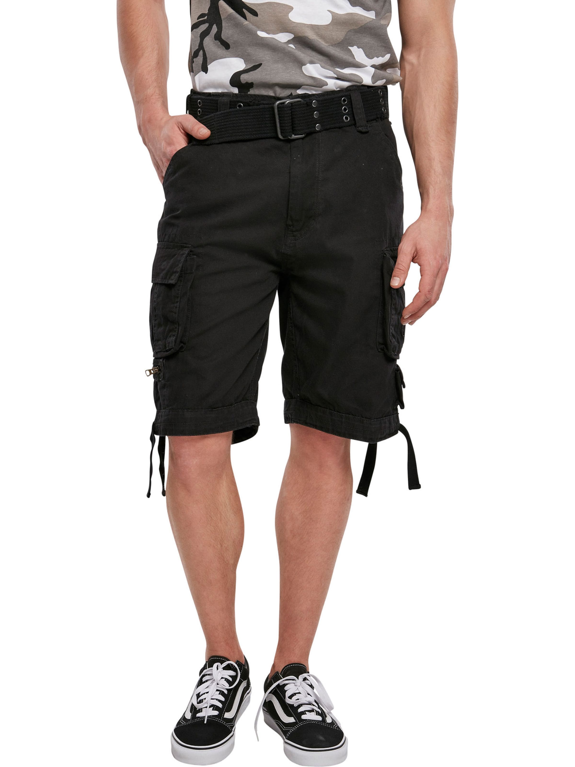 Brandit Szabványos Nadrág 'Savage Vintage' - fekete: elől