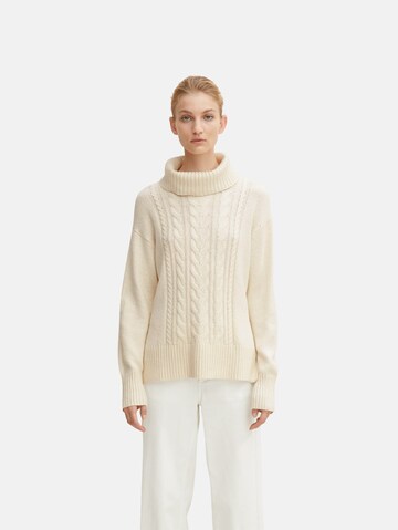 Pull-over TOM TAILOR en beige : devant