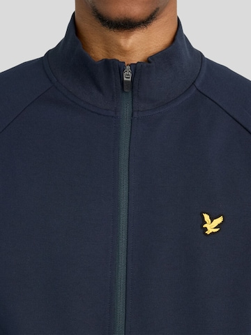 Lyle & Scott Fleece jas in Blauw