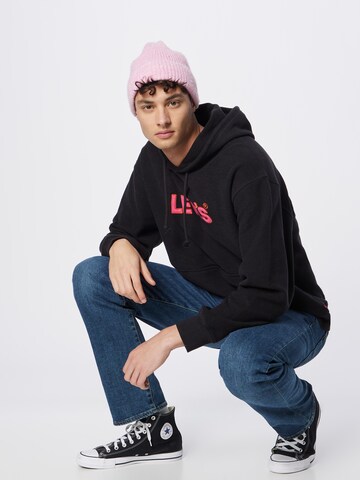 LEVI'S ® Средняя посадка Свитшот 'Relaxed Graphic Hoodie' в Черный