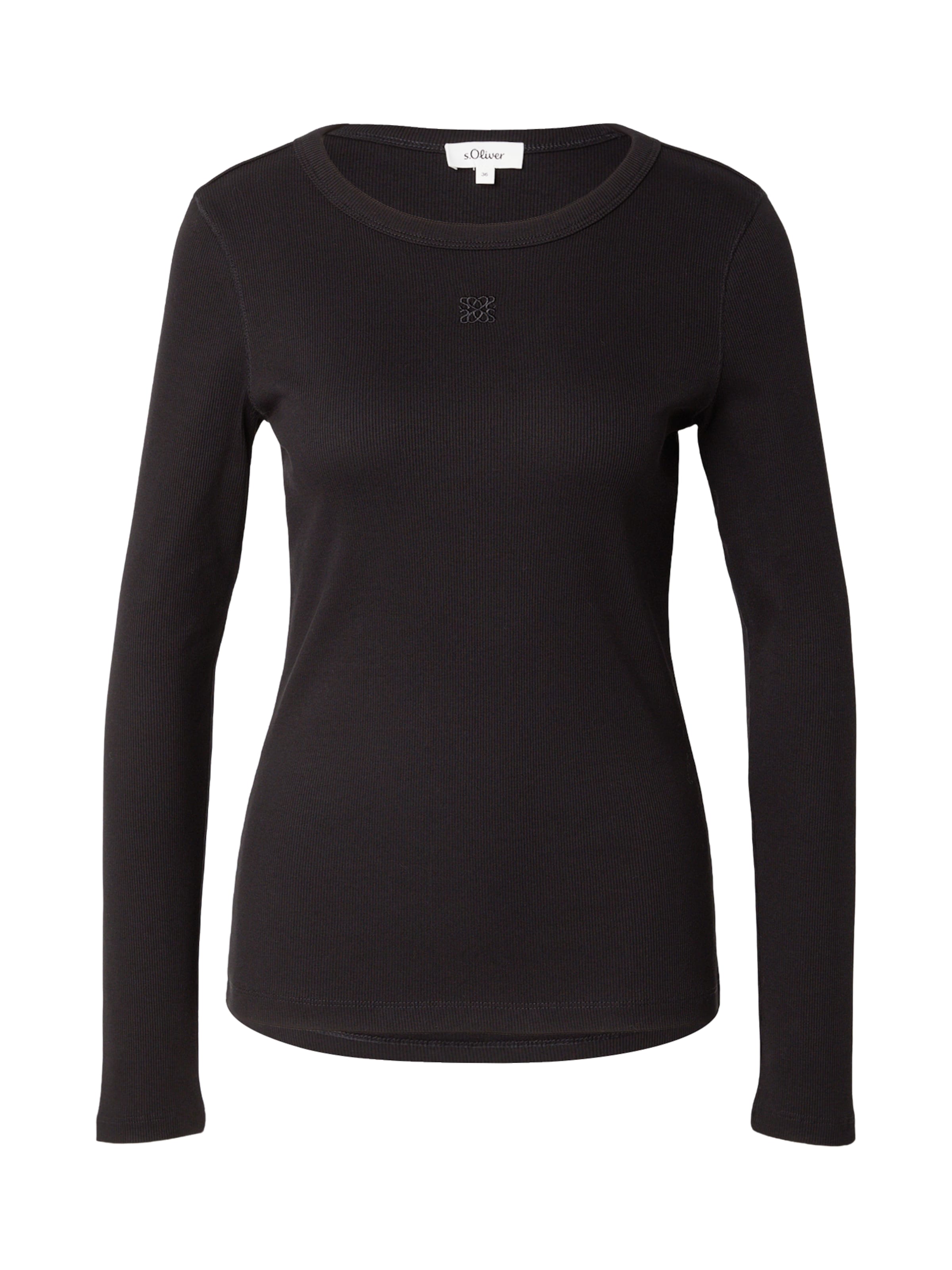 Tricou de la s.Oliver pe negru: față