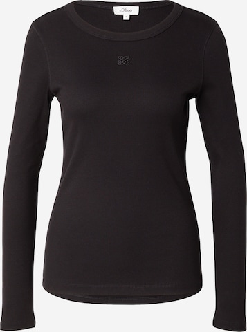 Tricou de la s.Oliver pe negru: față