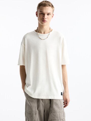 T-Shirt Pull&Bear en blanc : devant