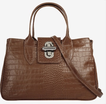 Cluty Handbag in Brown: front