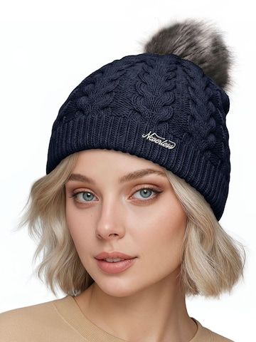 Neverless Beanie '1975' in Blue: front