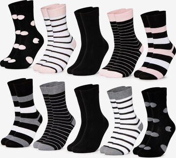 Occulto Socks 'Lotte' in Black: front