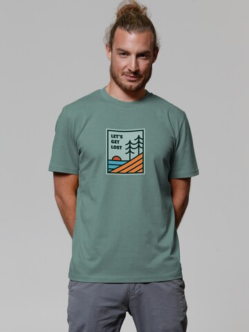 T-Shirt ' Let's Get Lost ' Watapparel en vert : devant