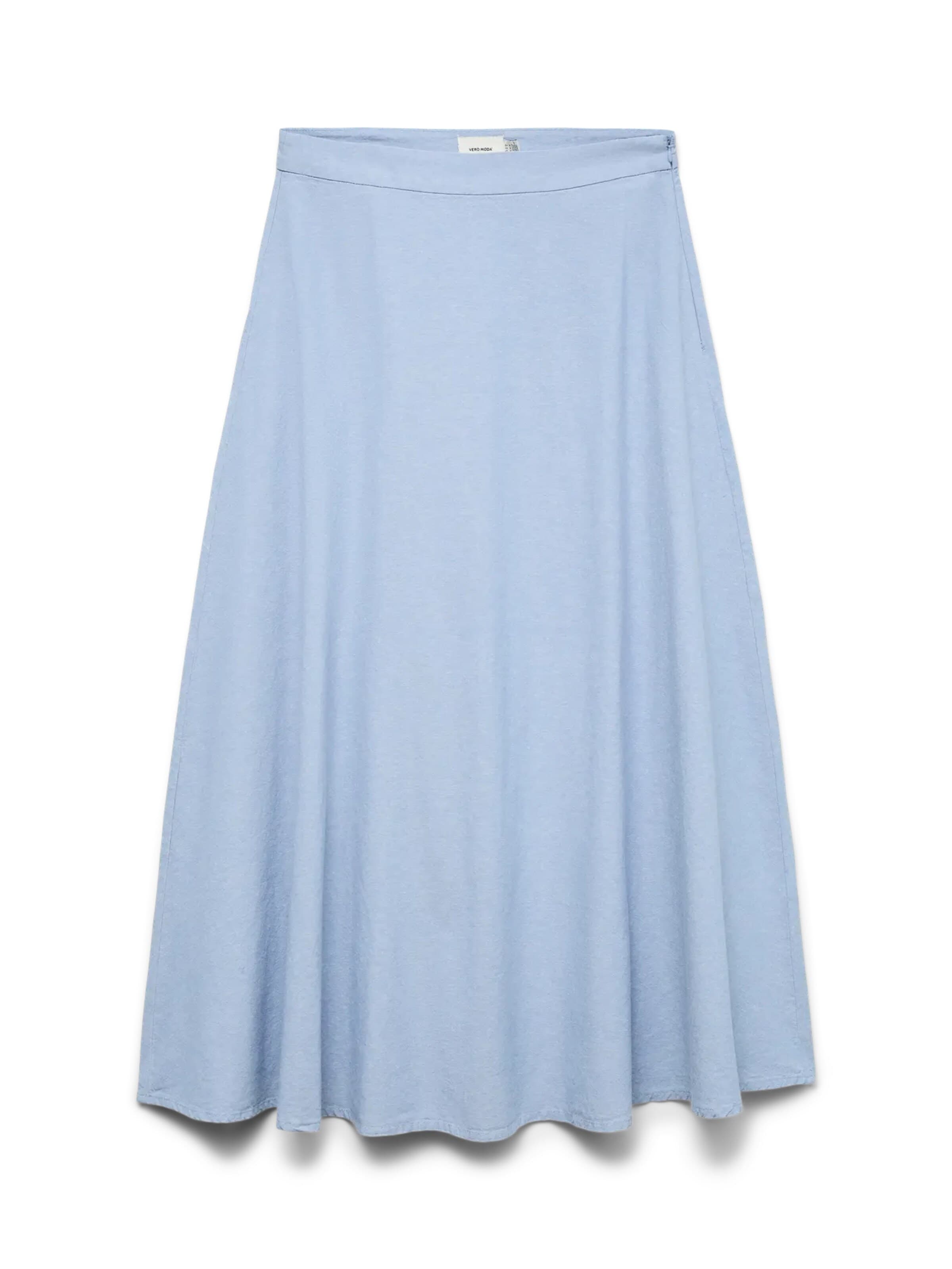 Jupe 'VERO MODA - VMNORMA MW MAXI CHAMBRAY SKIRT - Dames - Rokken' VERO MODA en bleu
