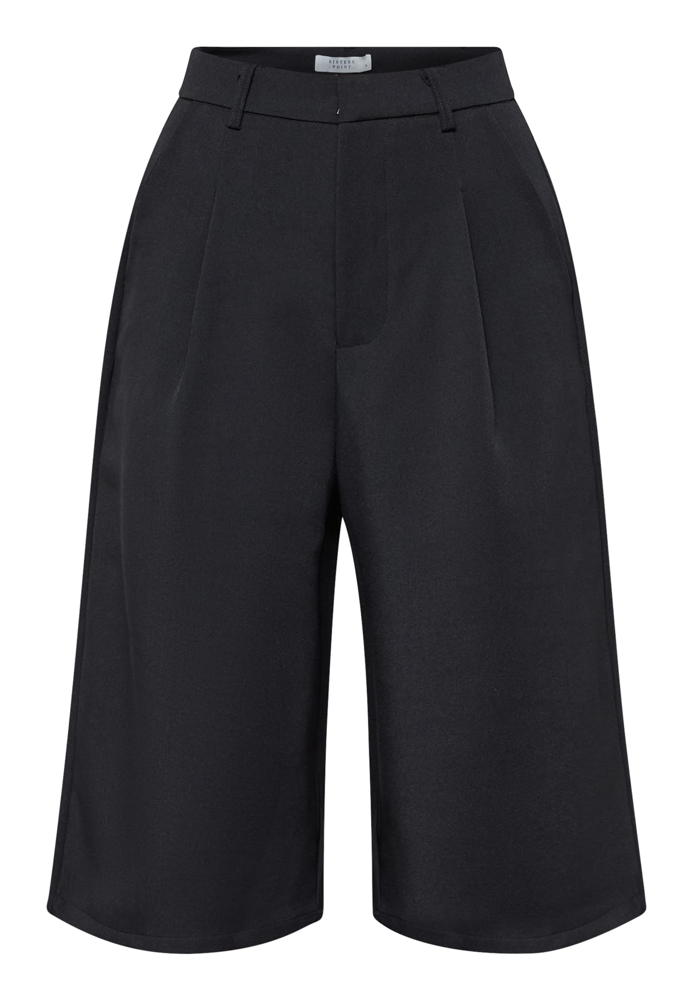 Wide leg Pantaloni cutați 'GREAT' de la SISTERS POINT pe negru: față