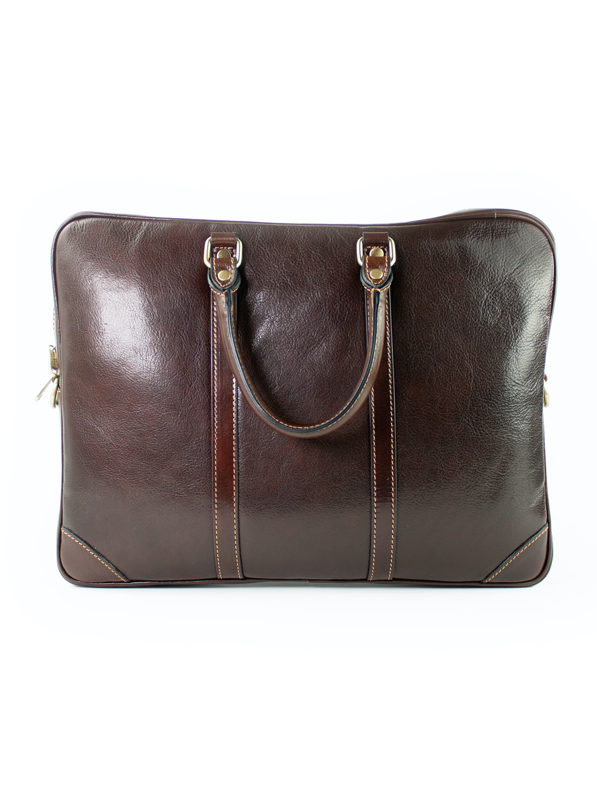 lePelou - Maletín 'EMILIO' en marrón: frente
