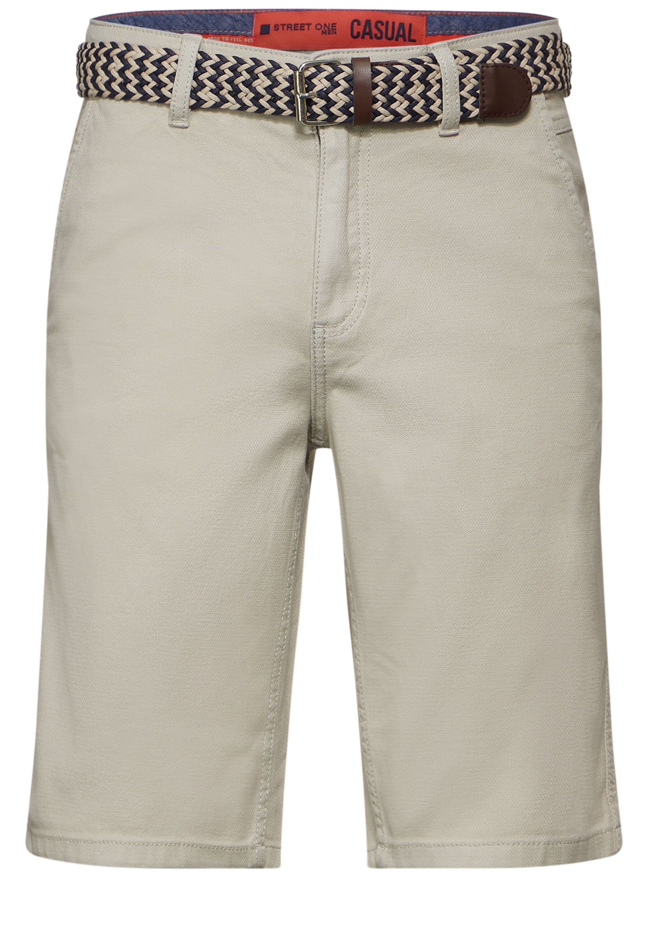 Street One MEN Regular Chino Pants in Beige: front
