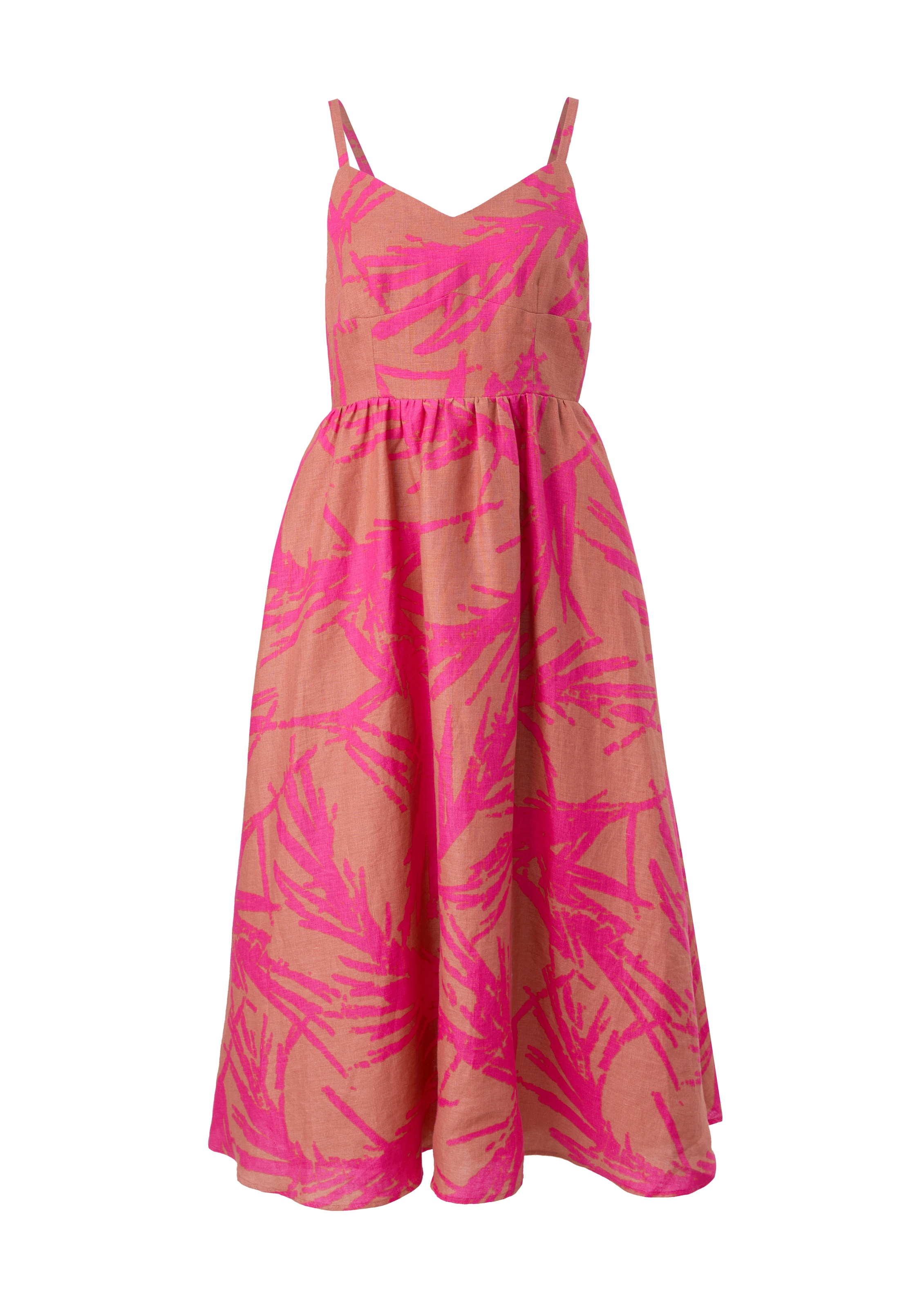 COMMA Sommerkleid in Braun: Vorderseite