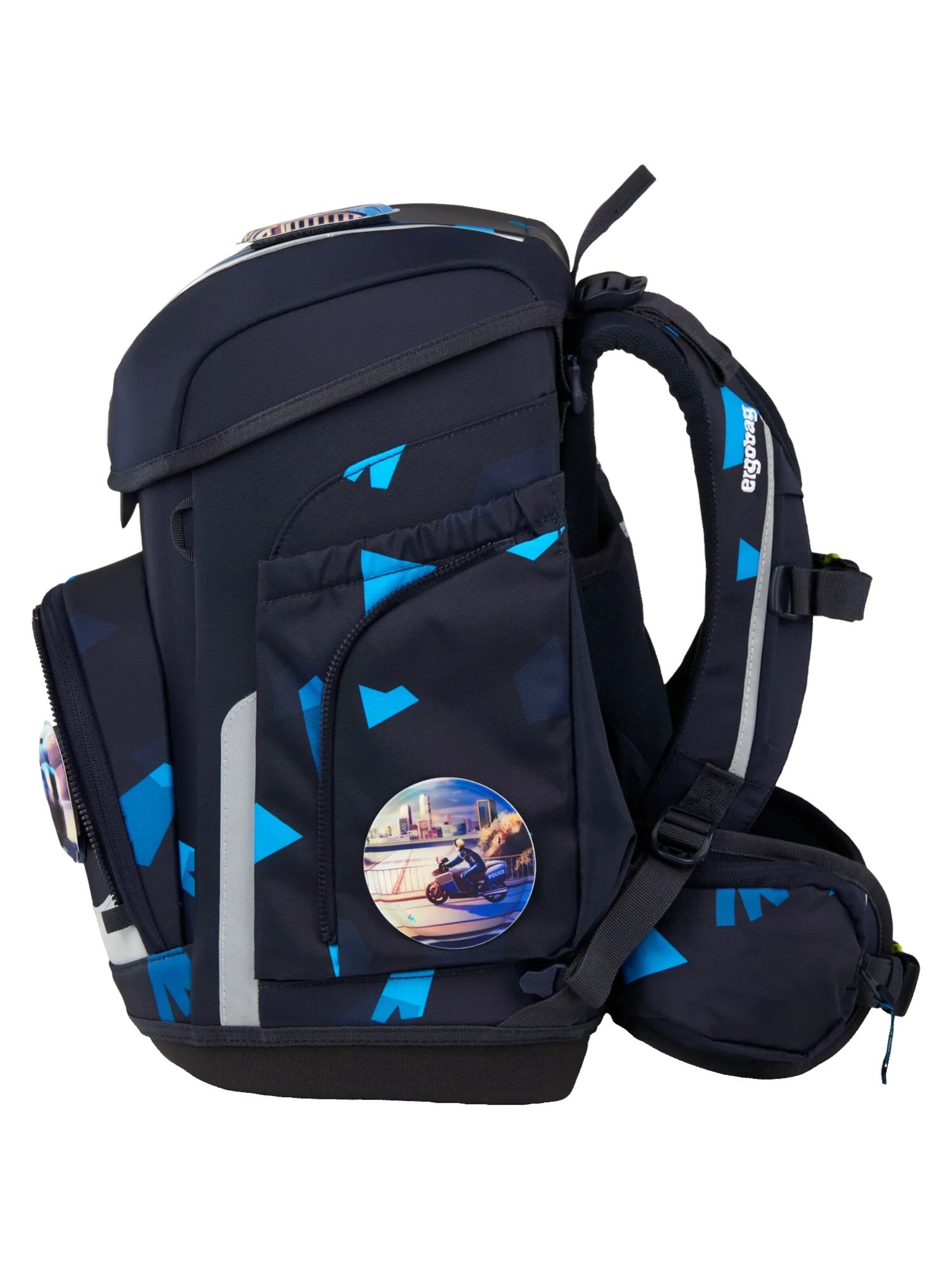 ergobag Backpack 'Schulranzen-Set cubo Set' in Blue