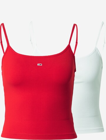 Tommy Jeans Top 'ESSENTIAL' in Rot: predná strana