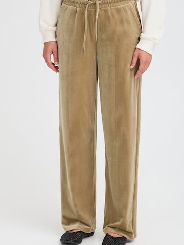 Oxmo Regular Broek ' OXEBBA WIDE LEG ' in Bruin