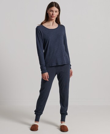 Effilé Pantalon de pyjama Superdry en bleu
