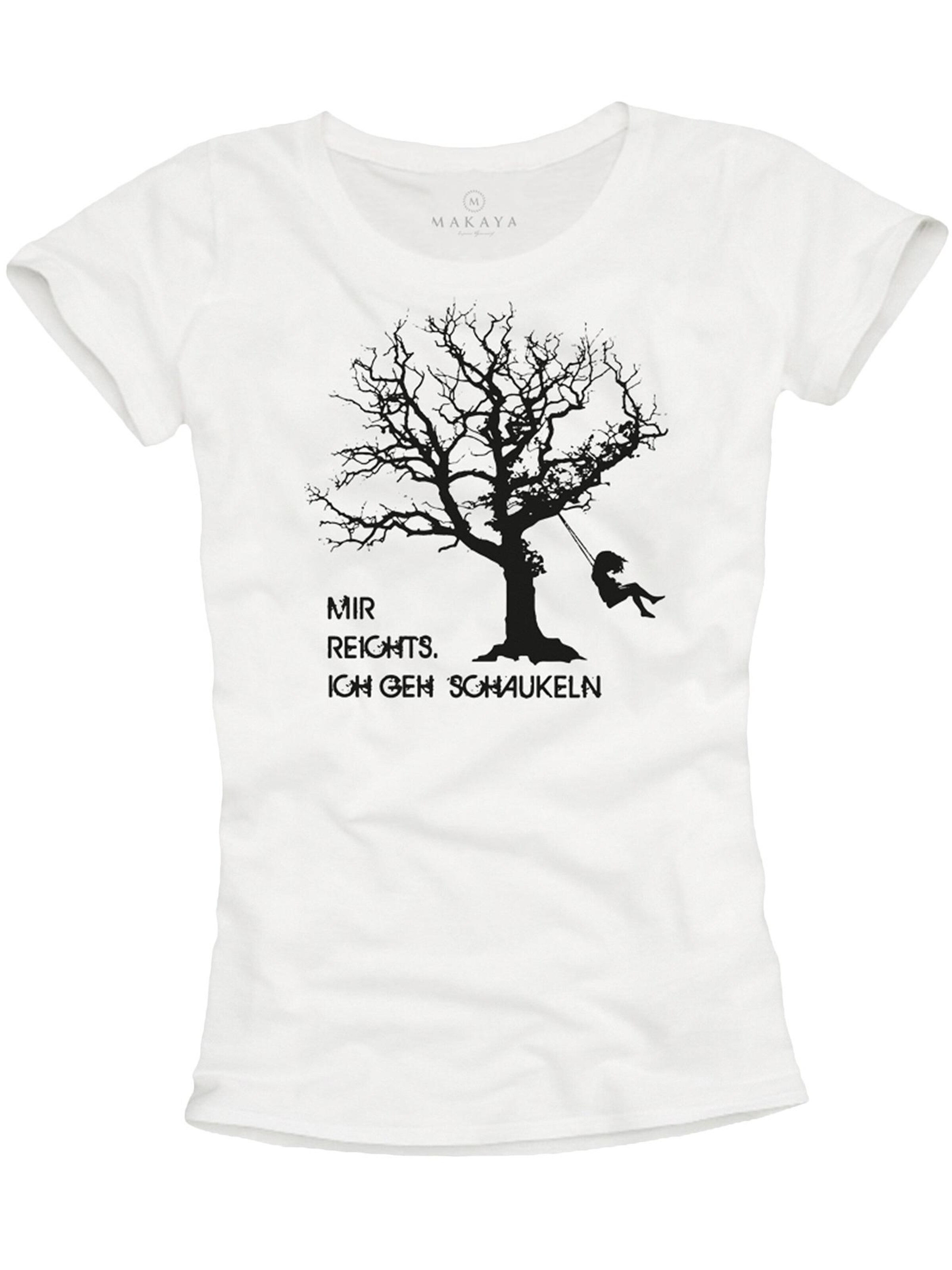 MAKAYA Shirt 'Schaukeln' in White: front