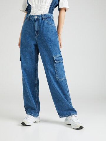 Dr. Denim Loosefit Cargobroek 'Donna' in Blauw: voorkant