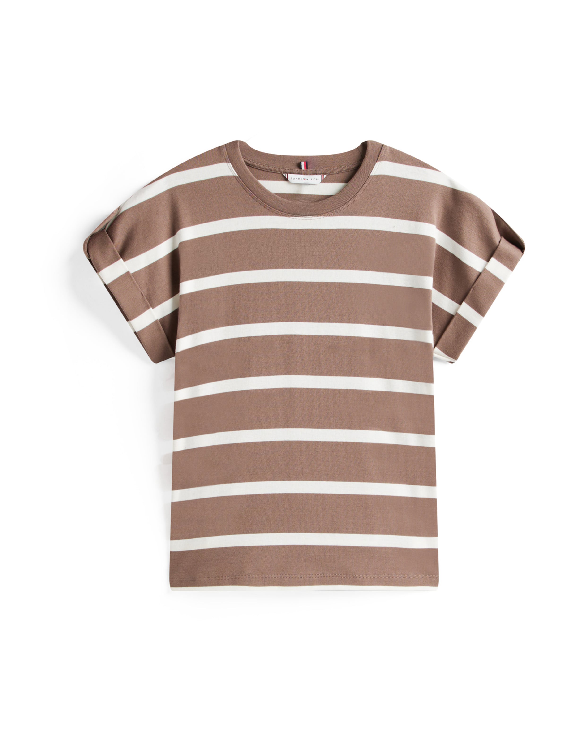 TOMMY HILFIGER Тениска в кафяво: отпред