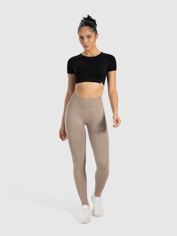 Smilodox Skinny Leggings ' Infinite Batik Scrunch ' in Braun