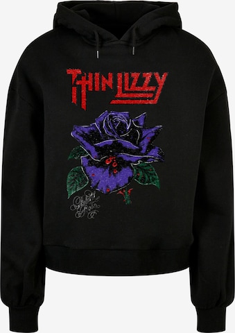 Merchcode Sweatshirt 'Thin Lizzy - Rose' in Black: front