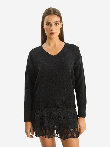 Bianco Lucci - Pullover em preto: frente