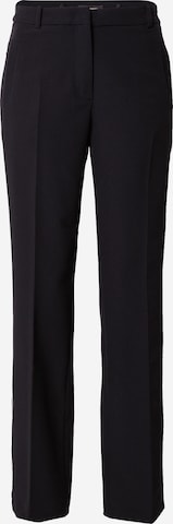 MORE & MORE Regular Pleated Pants 'Marlene' in Black: front