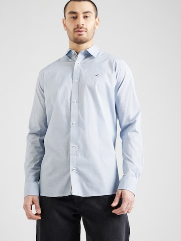 INDICODE JEANS Regular fit Button Up Shirt 'Trick' in Blue: front
