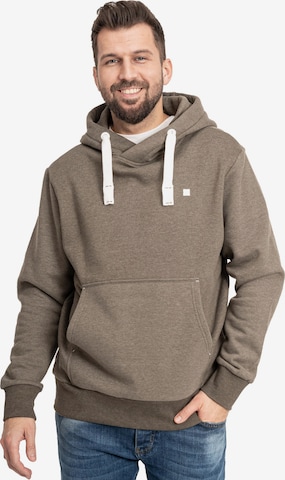 deproc Sweatshirt 'LinusCMYK II MN' in Brown: front