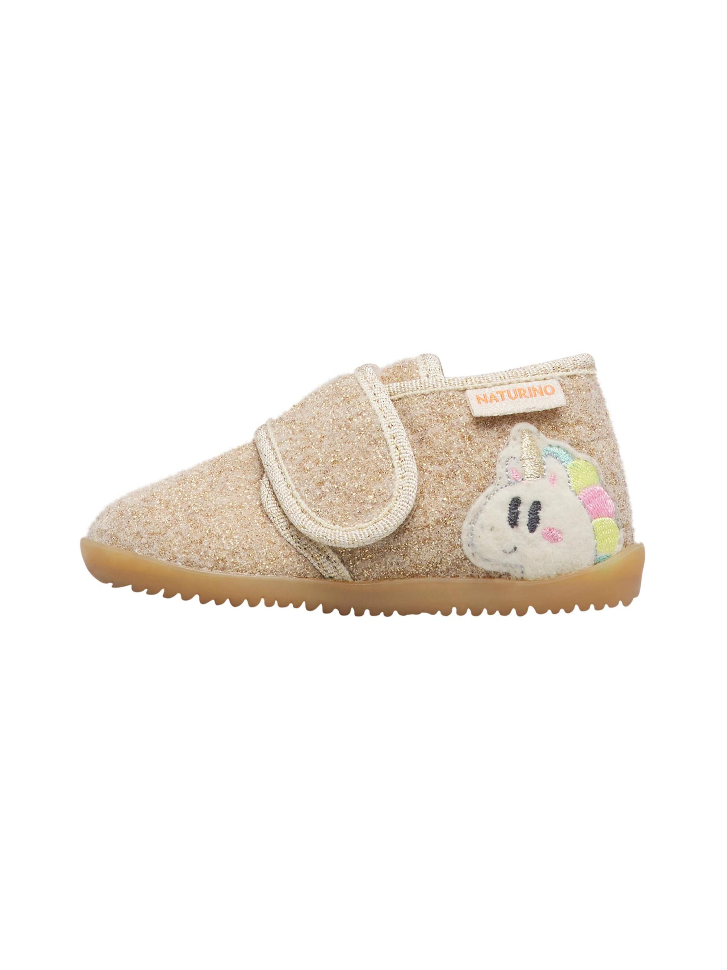 NATURINO Slipper 'CLOOPA' in Gold: front