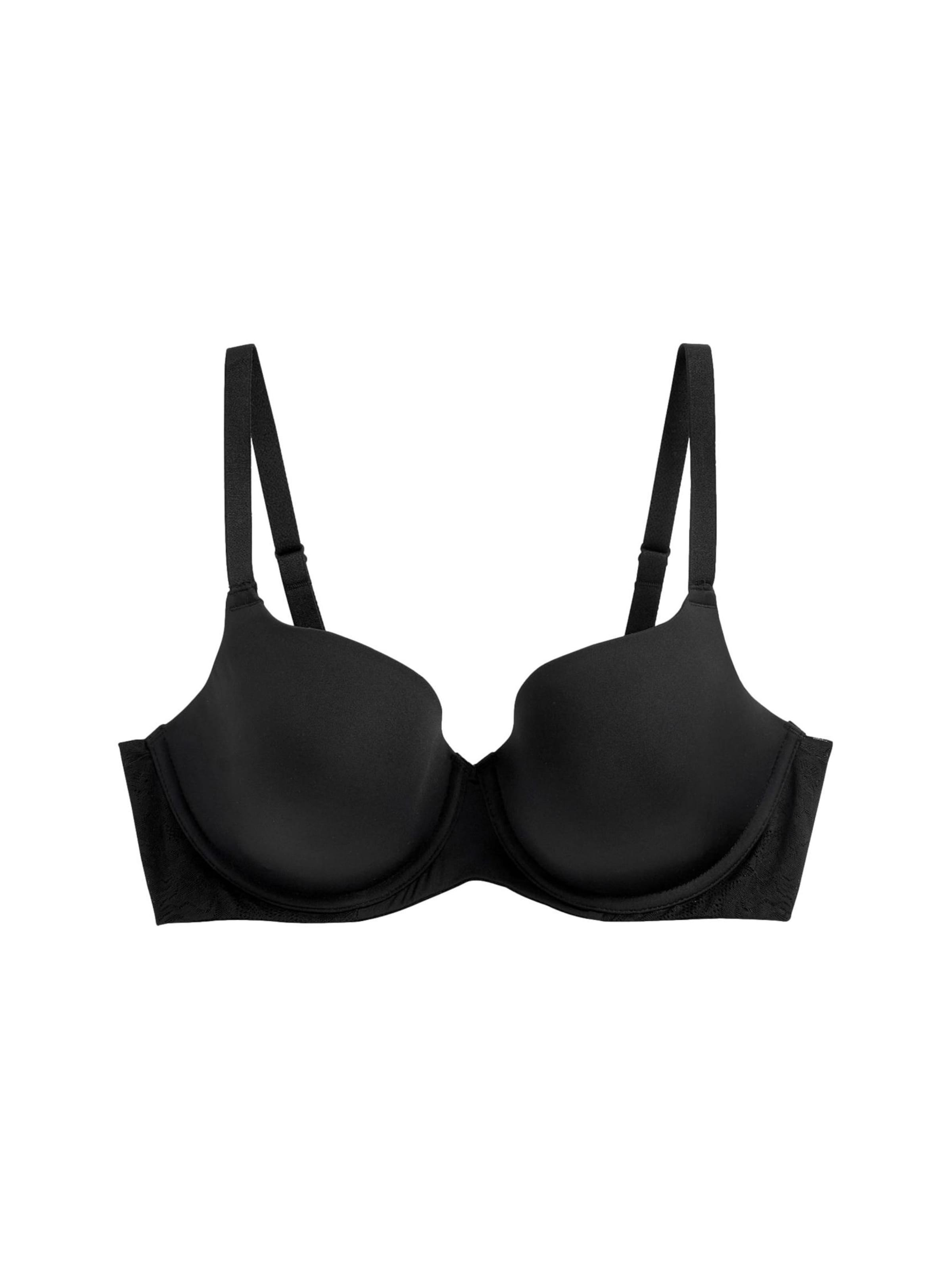 Next Balconette Bra in Black: front