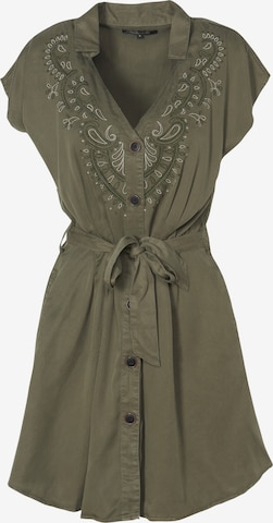 KOROSHI Shirt dress in Green: front