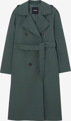 Pull&Bear Płaszcz przejściowy w kolorze zielony: przód