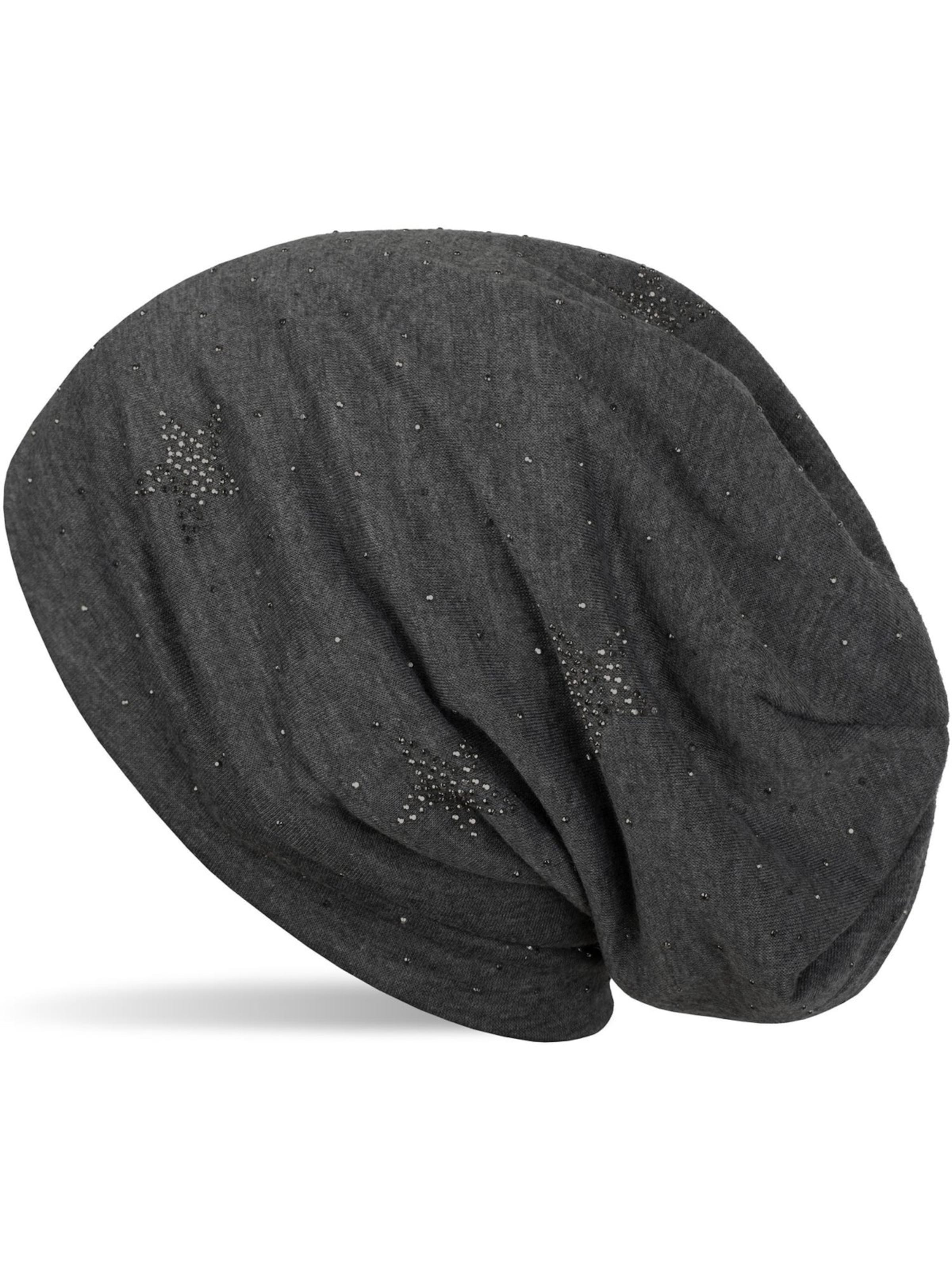 styleBREAKER Beanie 'Beanie mit Strass Sterne' in Dark grey, Item view