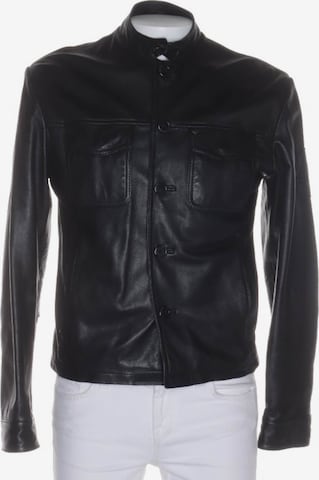 ARMANI Lederjacke / Ledermantel M in Schwarz: Vorderseite