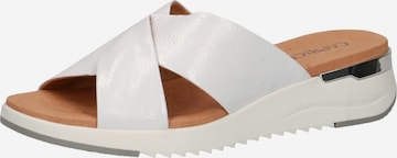 CAPRICE Mules in White: front