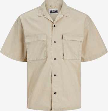 JACK & JONES Классический крой Рубашка 'JCOBENTZON' в Бежевый: спереди