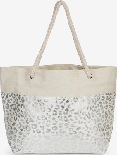 styleBREAKER Strandtasche 'Strandtasche mit metallic Leoparden Print' in beige, Produktansicht