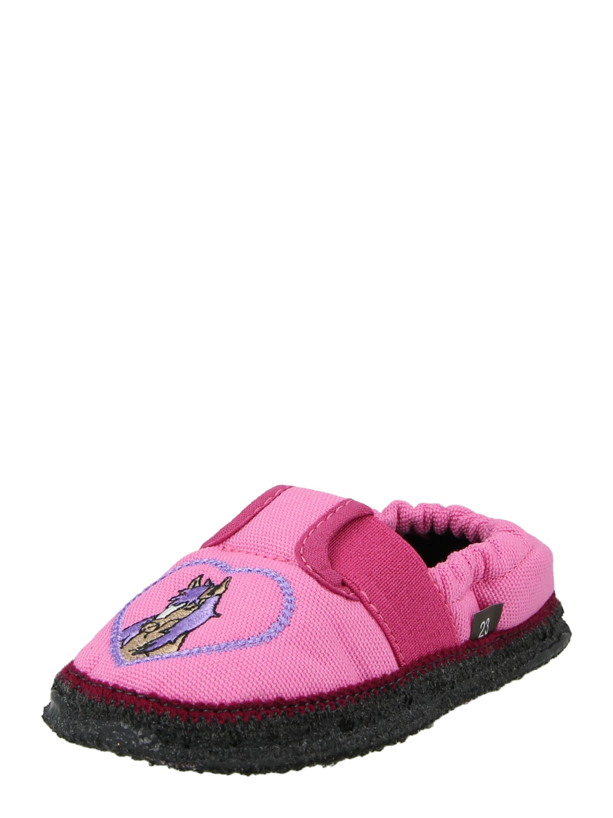 Pantoufle 'Pferdchen' BECK en rose : devant