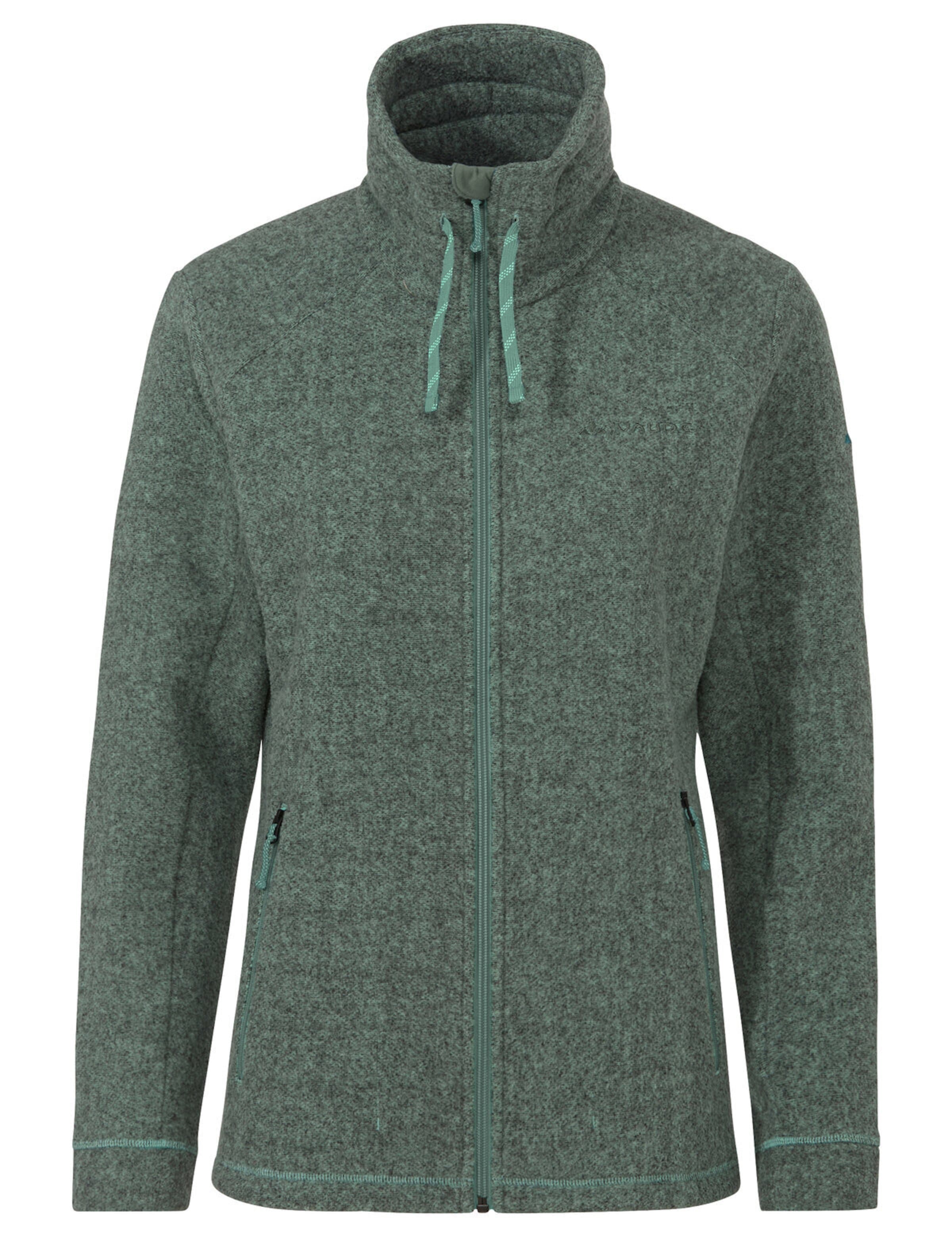 VAUDE Athletic fleece jacket 'Skomer' in Green: front