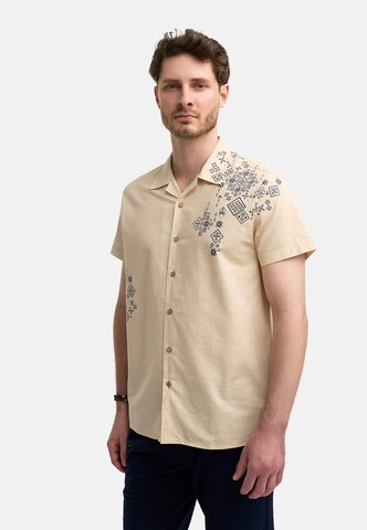INDICODE JEANS Regular fit Overhemd 'Cotta' in Beige