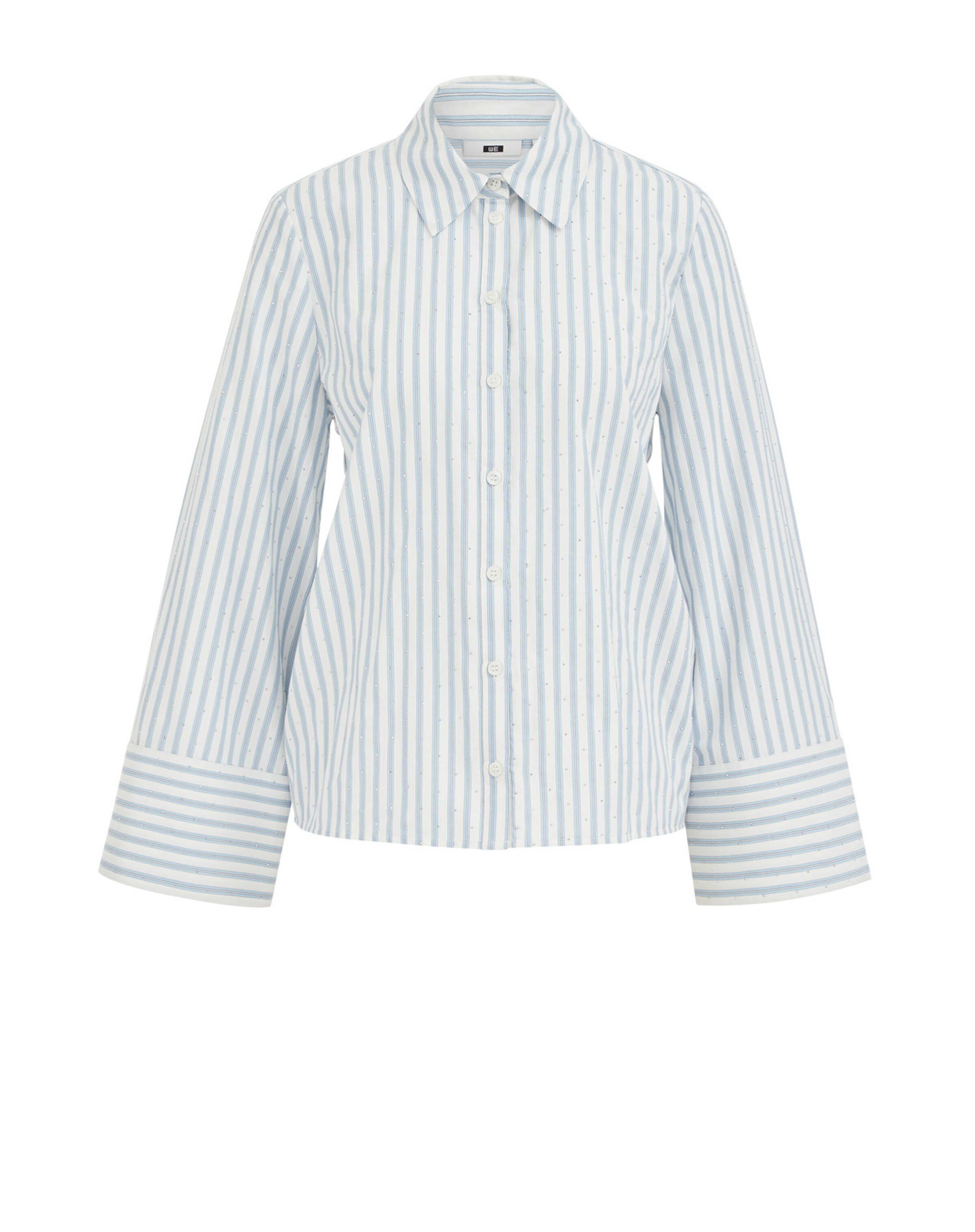 WE Fashion Bluse i XS i lyseblå / sort / hvid, Produktvisning