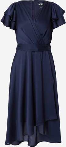 DKNY Koktejl obleka | modra barva: sprednja stran