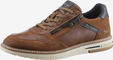 MUSTANG Athletic Lace-Up Shoes in Brown: front