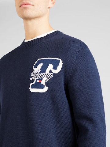 Tommy Jeans Пуловер 'Letterman' в синьо