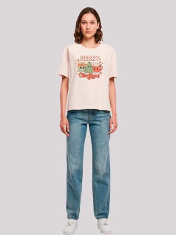 T-shirt 'Merry Christmas Cozy And Cute' F4NT4STIC en beige