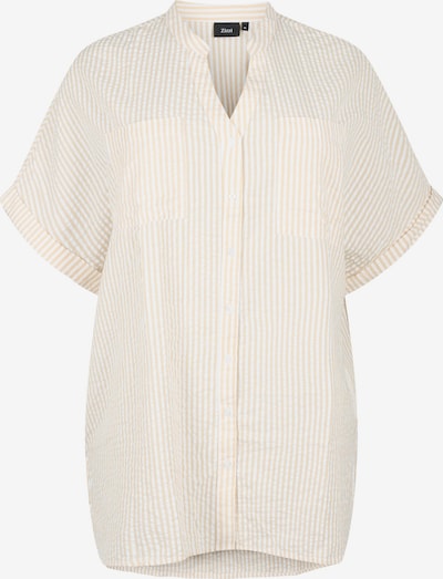 Camicia da donna 'CALENE' Zizzi di colore beige / bianco, Visualizzazione prodotti